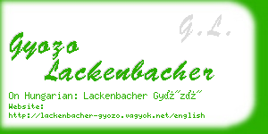 gyozo lackenbacher business card